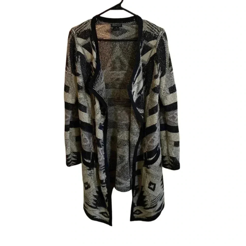 Lucky Brand Aztec Wool Blend Open Cardigan Size Medium